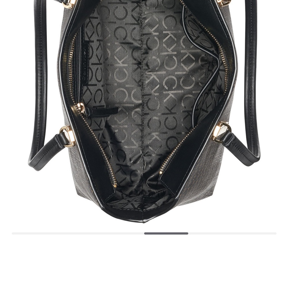 Calvin Klein Black and Brown Shoulder Bag - Picture 4 of 5